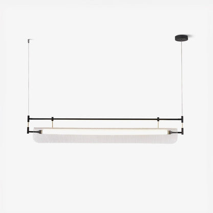 Modern Linear Strip Chandelier - Adjustable Height, Energy-Efficient L