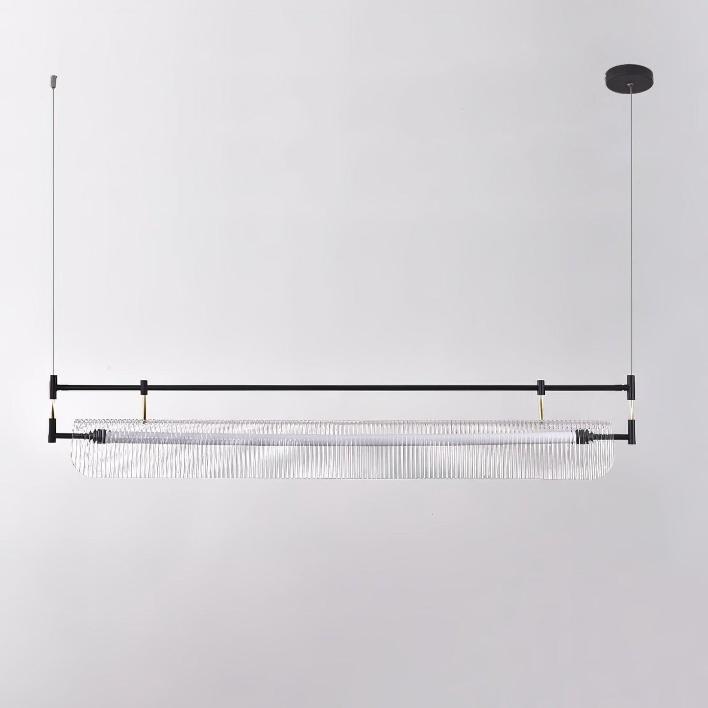 Modern Linear Strip Chandelier - Adjustable Height, Energy-Efficient L