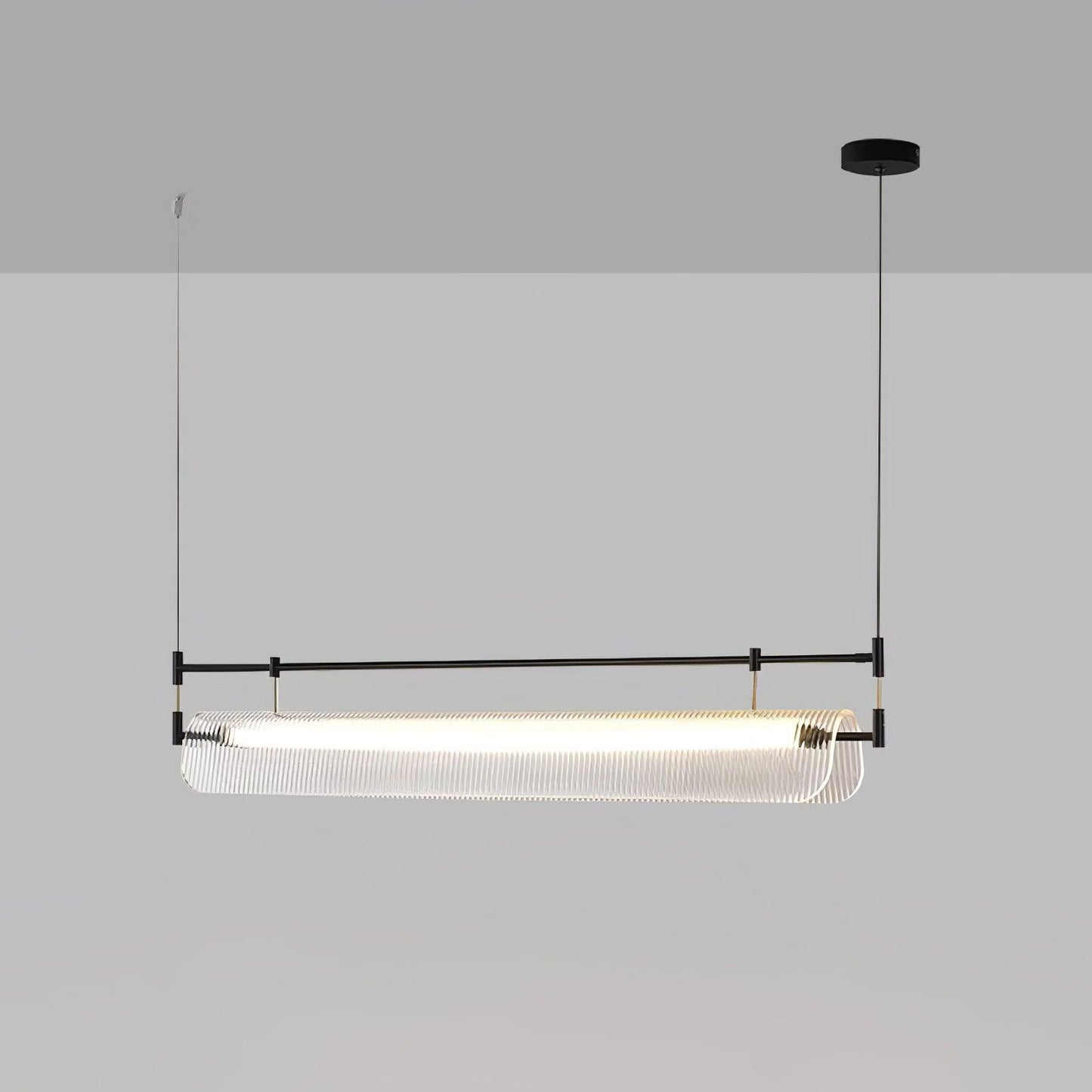 Modern Linear Strip Chandelier - Adjustable Height, Energy-Efficient L