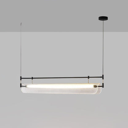 Modern Linear Strip Chandelier - Adjustable Height, Energy-Efficient L