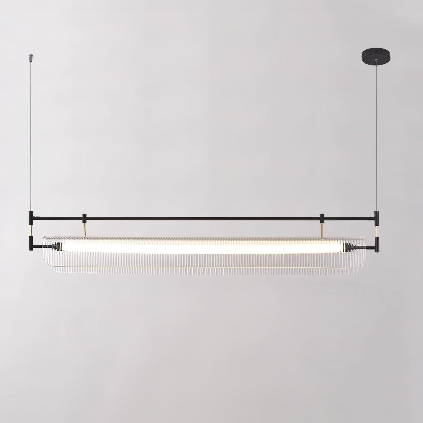 Modern Linear Strip Chandelier - Adjustable Height, Energy-Efficient L