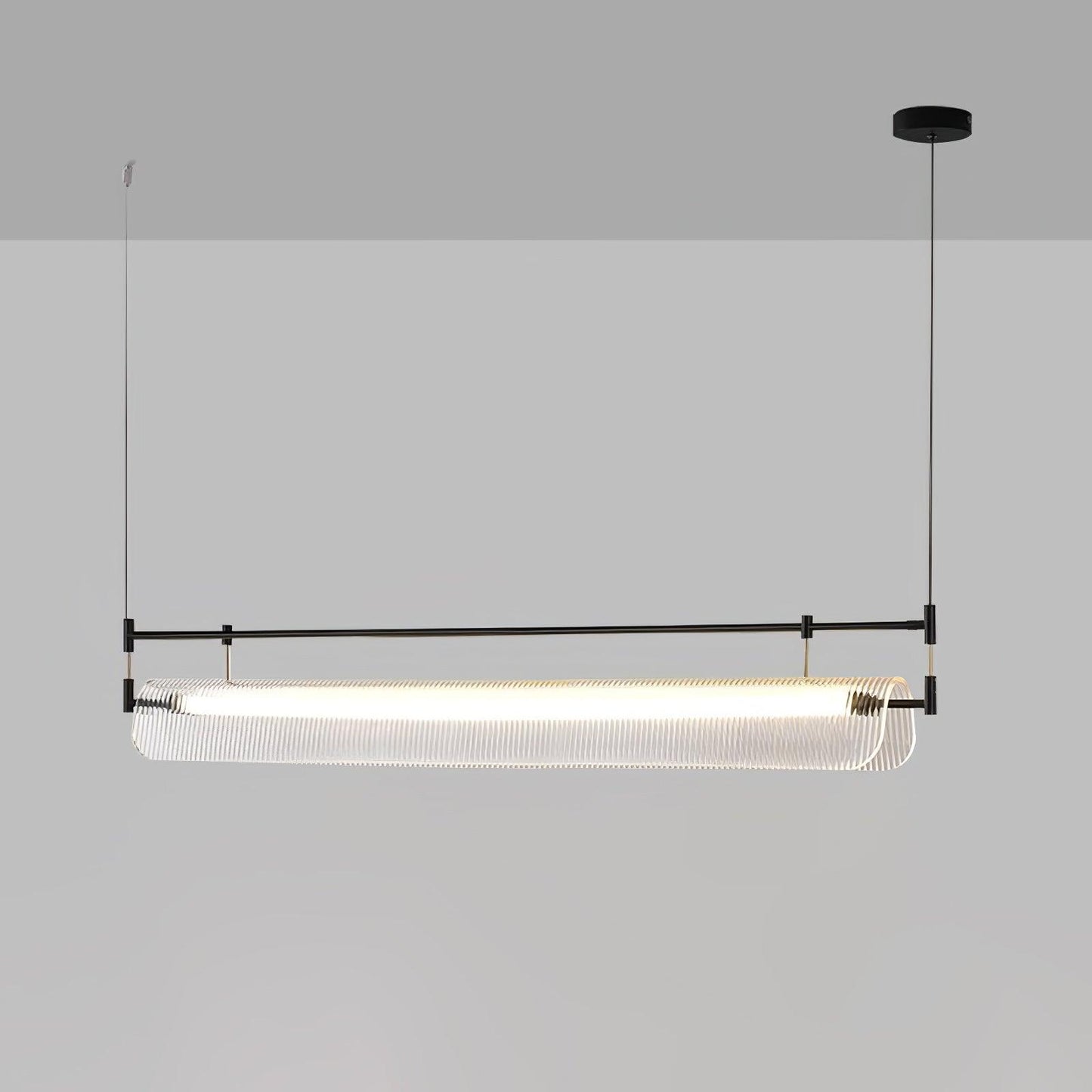 Modern Linear Strip Chandelier - Adjustable Height, Energy-Efficient L