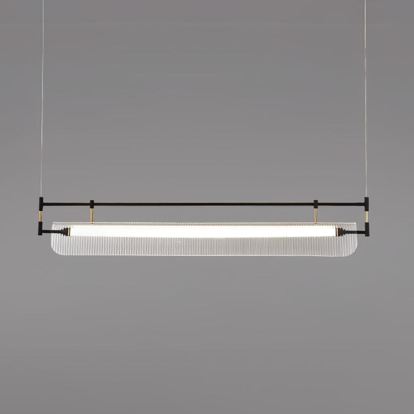 Modern Linear Strip Chandelier - Adjustable Height, Energy-Efficient L