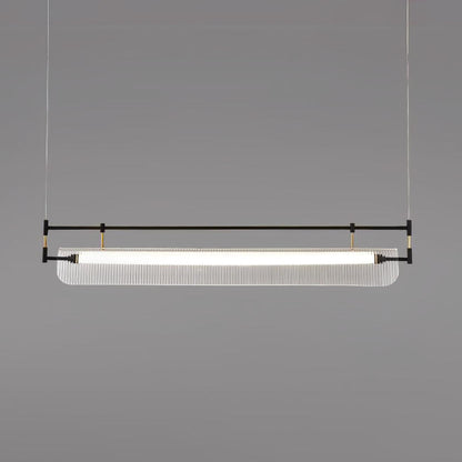 Modern Linear Strip Chandelier - Adjustable Height, Energy-Efficient L
