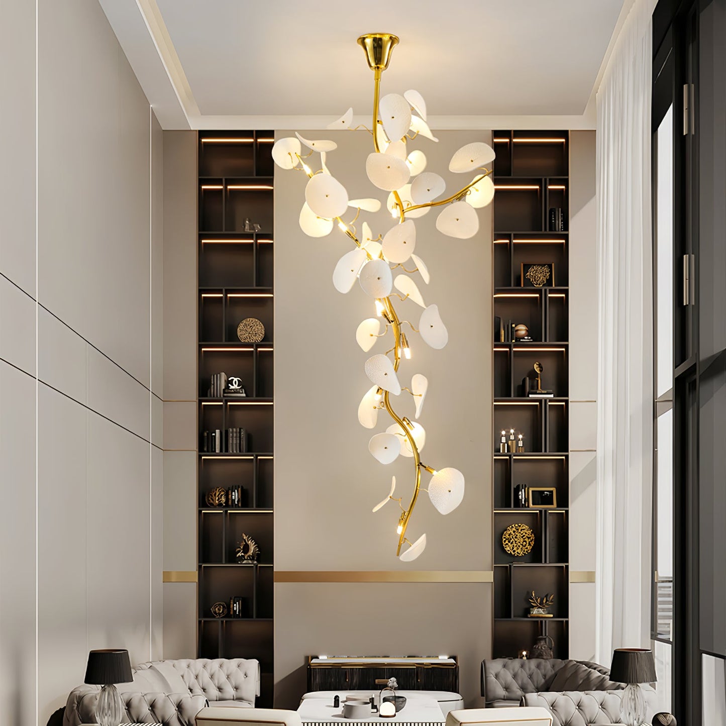 Nebula Petal Chandelier - Modern Design with Adjustable Brightness