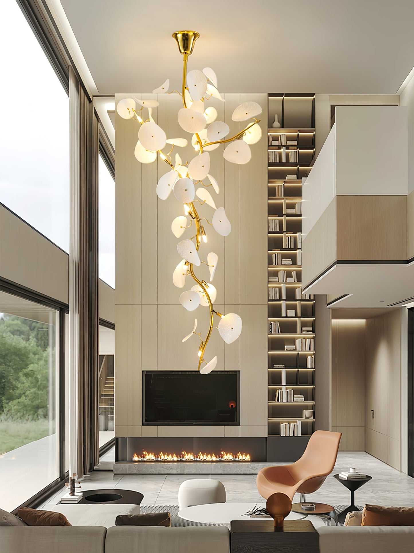 Nebula Petal Chandelier - Modern Design with Adjustable Brightness