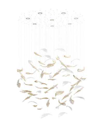 Nectar Leaves Chandelier - Elegant Design with Adjustable Brightness