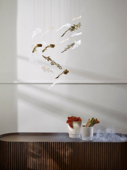 Nectar Leaves Chandelier - Elegant Design with Adjustable Brightness