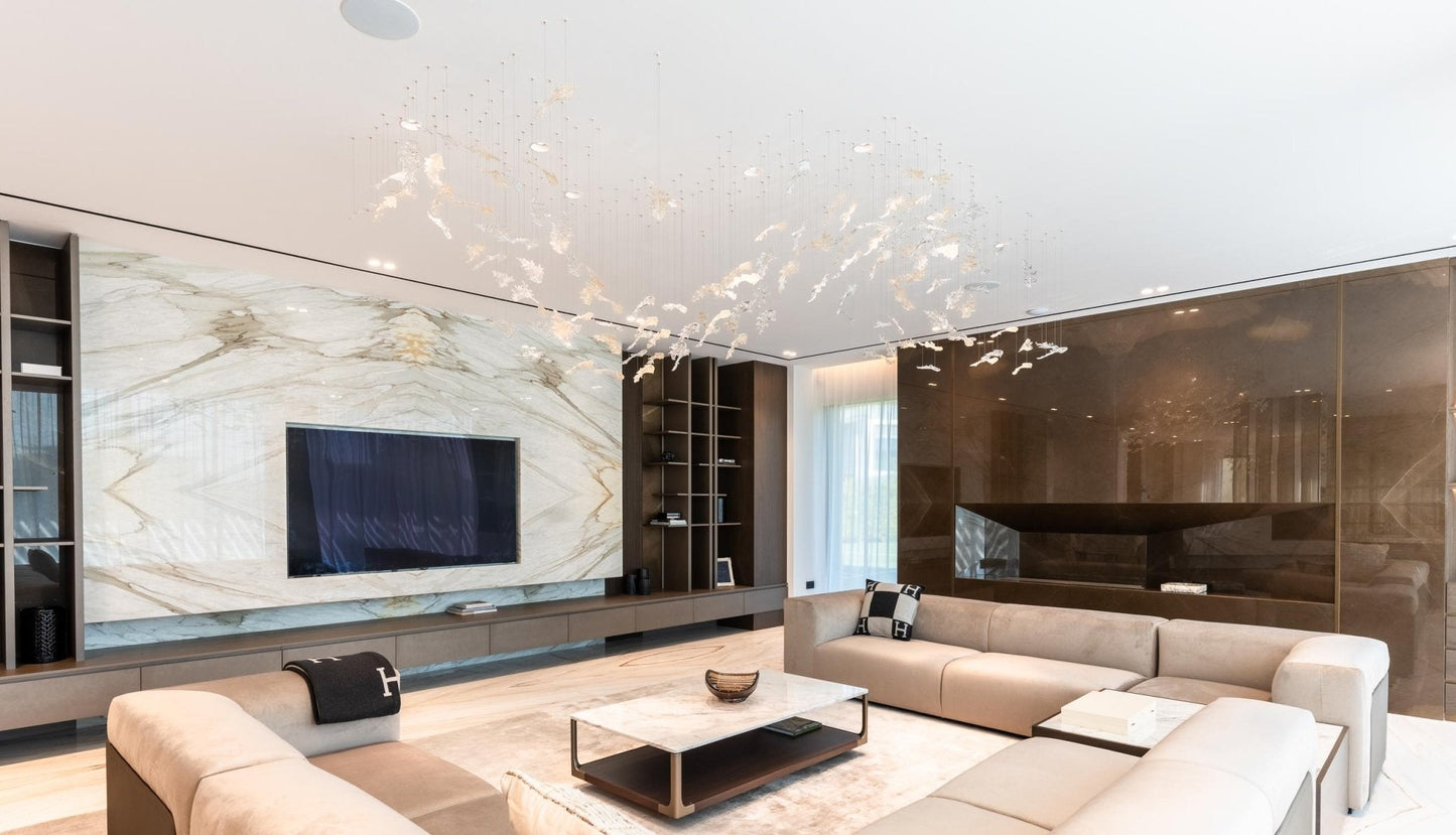 Nectar Leaves Chandelier - Elegant Design with Adjustable Brightness