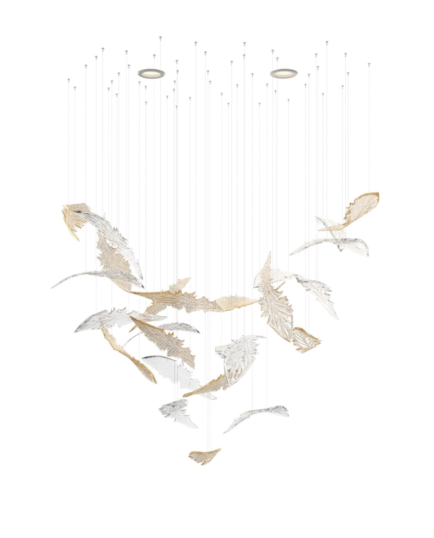 Nectar Leaves Chandelier - Elegant Design with Adjustable Brightness