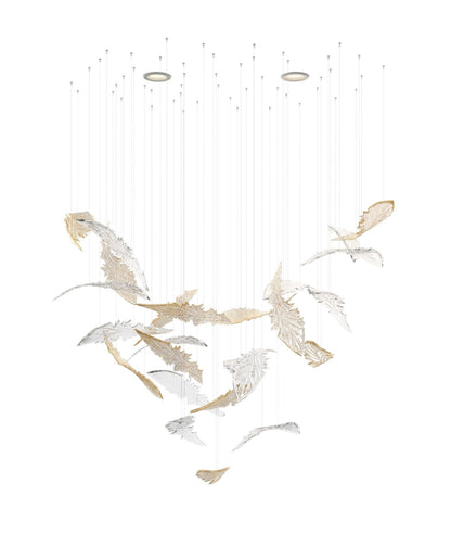 Nectar Leaves Chandelier - Elegant Design with Adjustable Brightness
