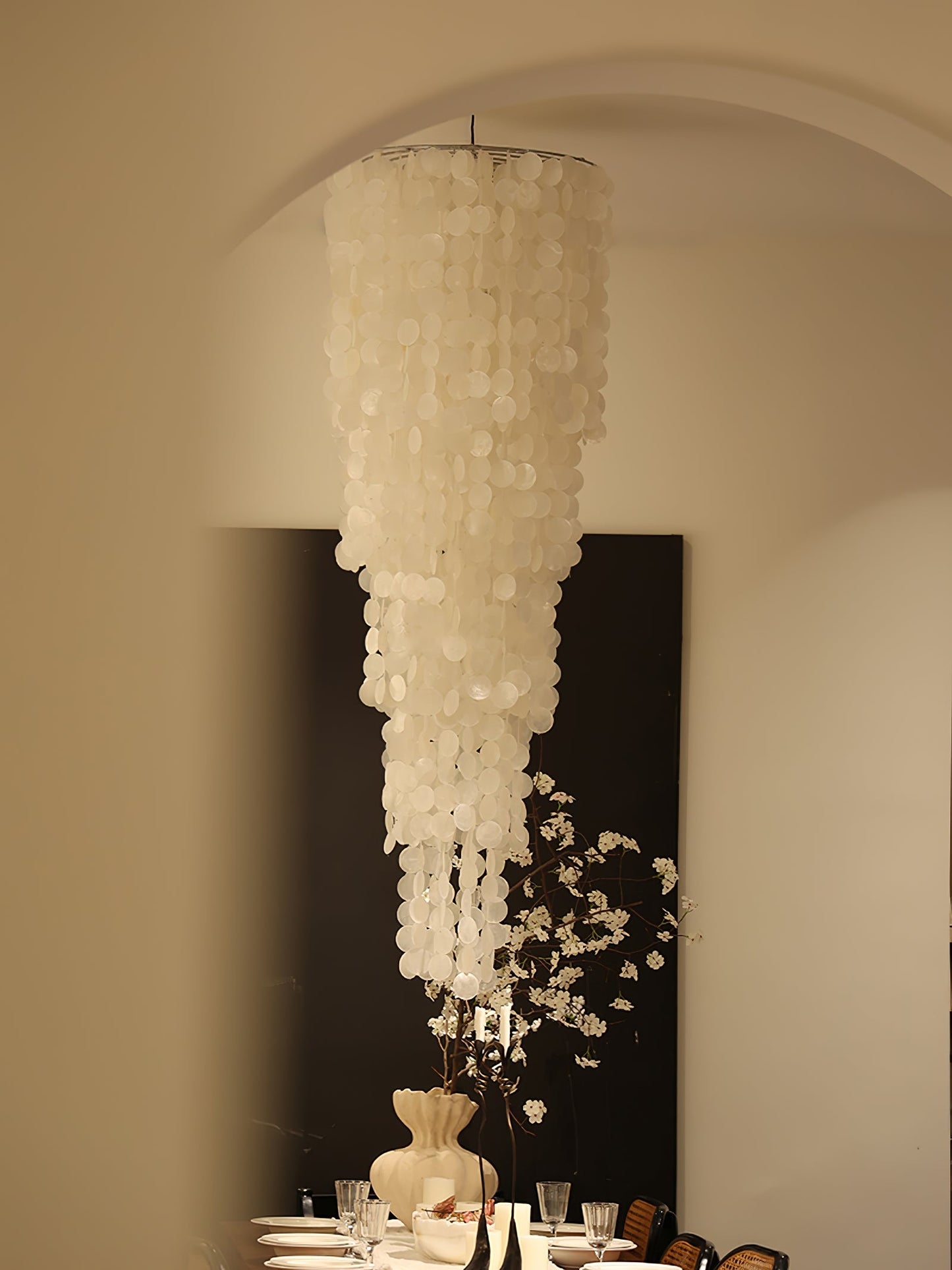 Nerida Shell Chandelier - Elegant Design with Adjustable Height & LED