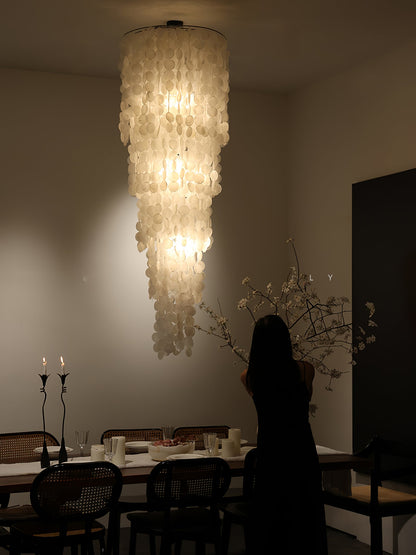 Nerida Shell Chandelier - Elegant Design with Adjustable Height & LED