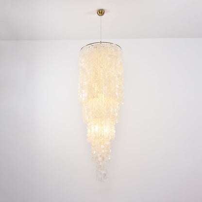 Nerida Shell Chandelier - Elegant Design with Adjustable Height & LED