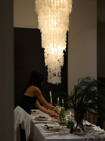 Nerida Shell Chandelier - Elegant Design with Adjustable Height & LED