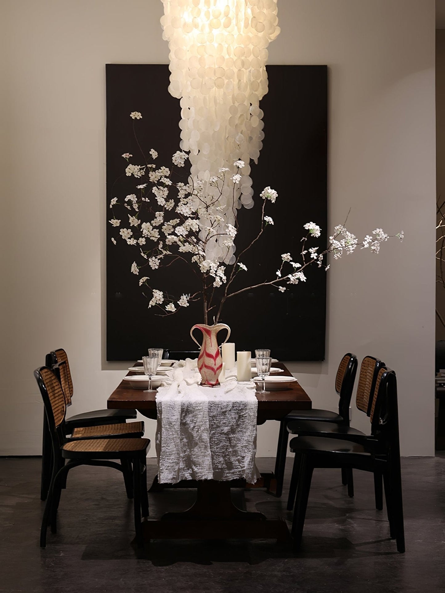 Nerida Shell Chandelier - Elegant Design with Adjustable Height & LED