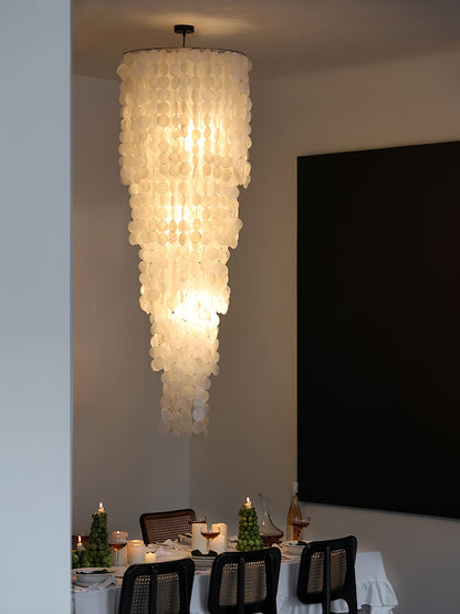 Nerida Shell Chandelier - Elegant Design with Adjustable Height & LED