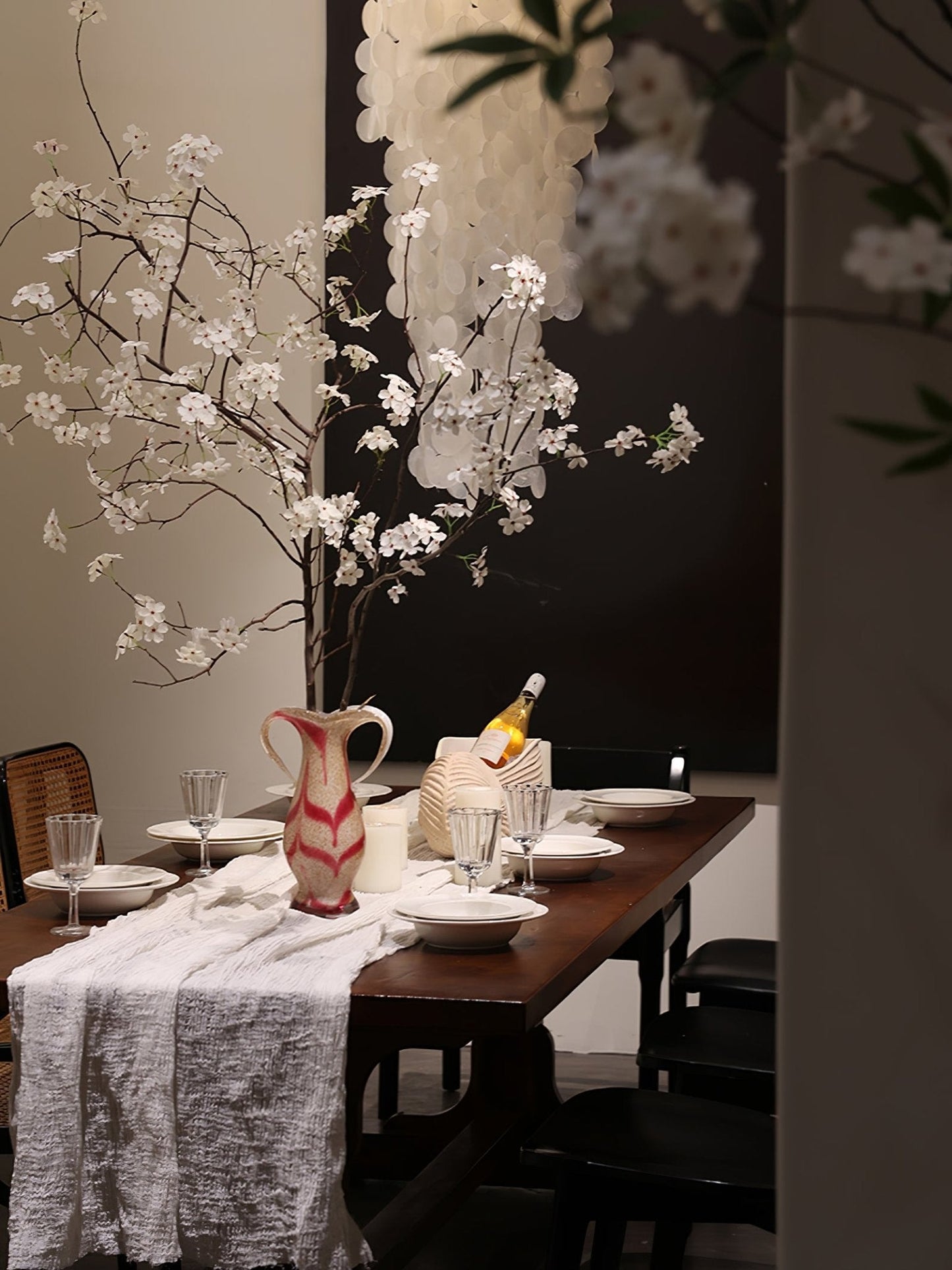 Nerida Shell Chandelier - Elegant Design with Adjustable Height & LED