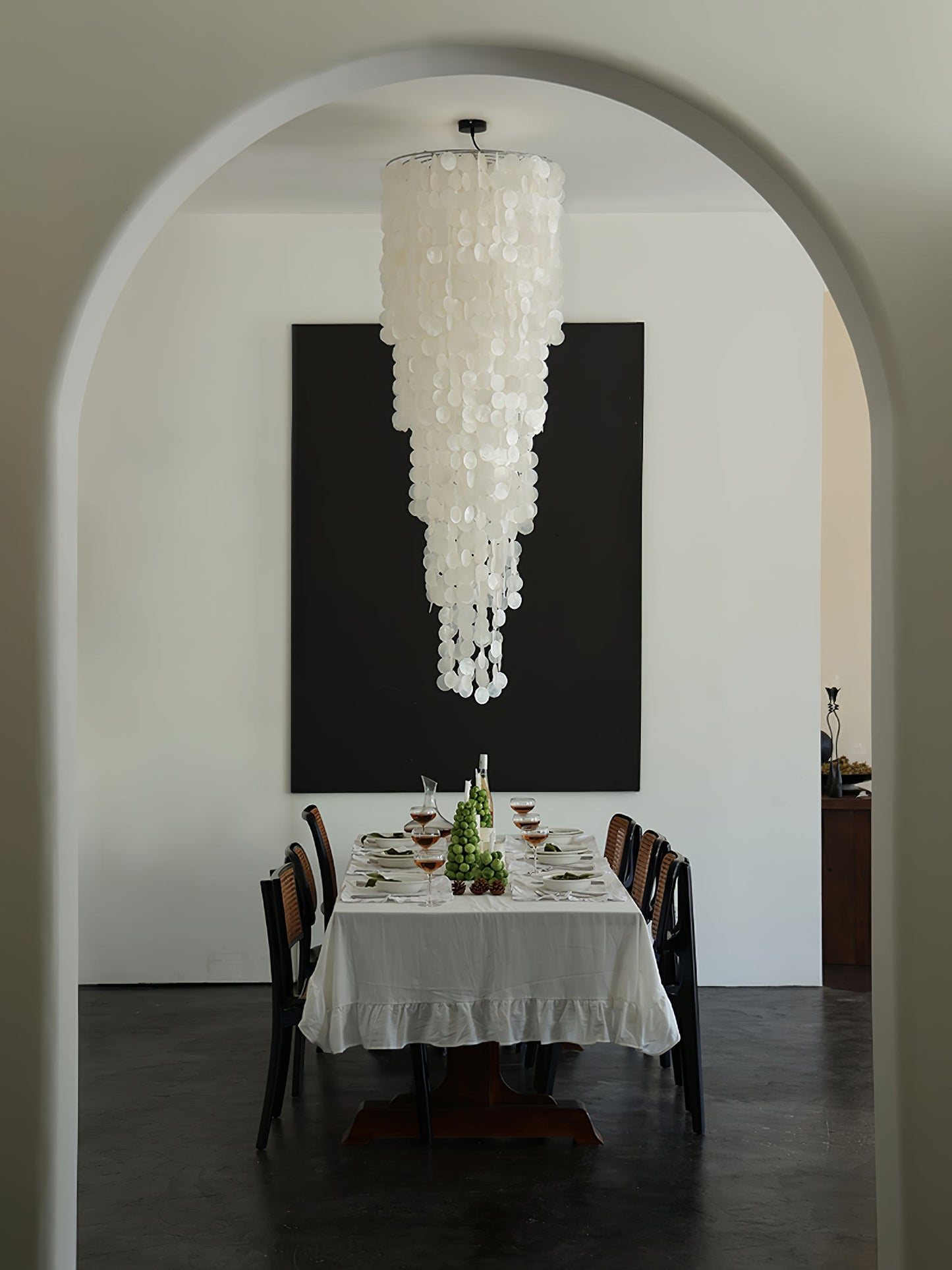 Nerida Shell Chandelier - Elegant Design with Adjustable Height & LED