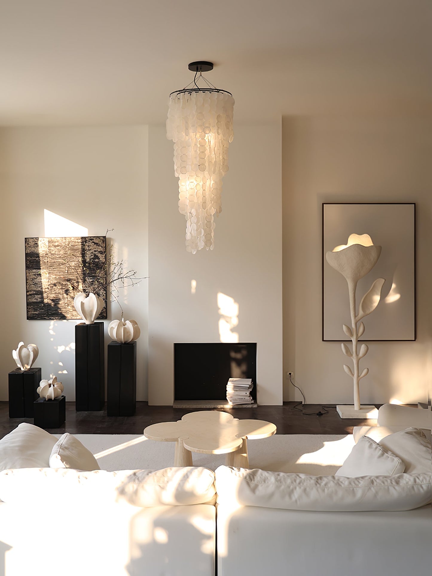 Nerida Shell Chandelier - Elegant Design with Adjustable Height & LED
