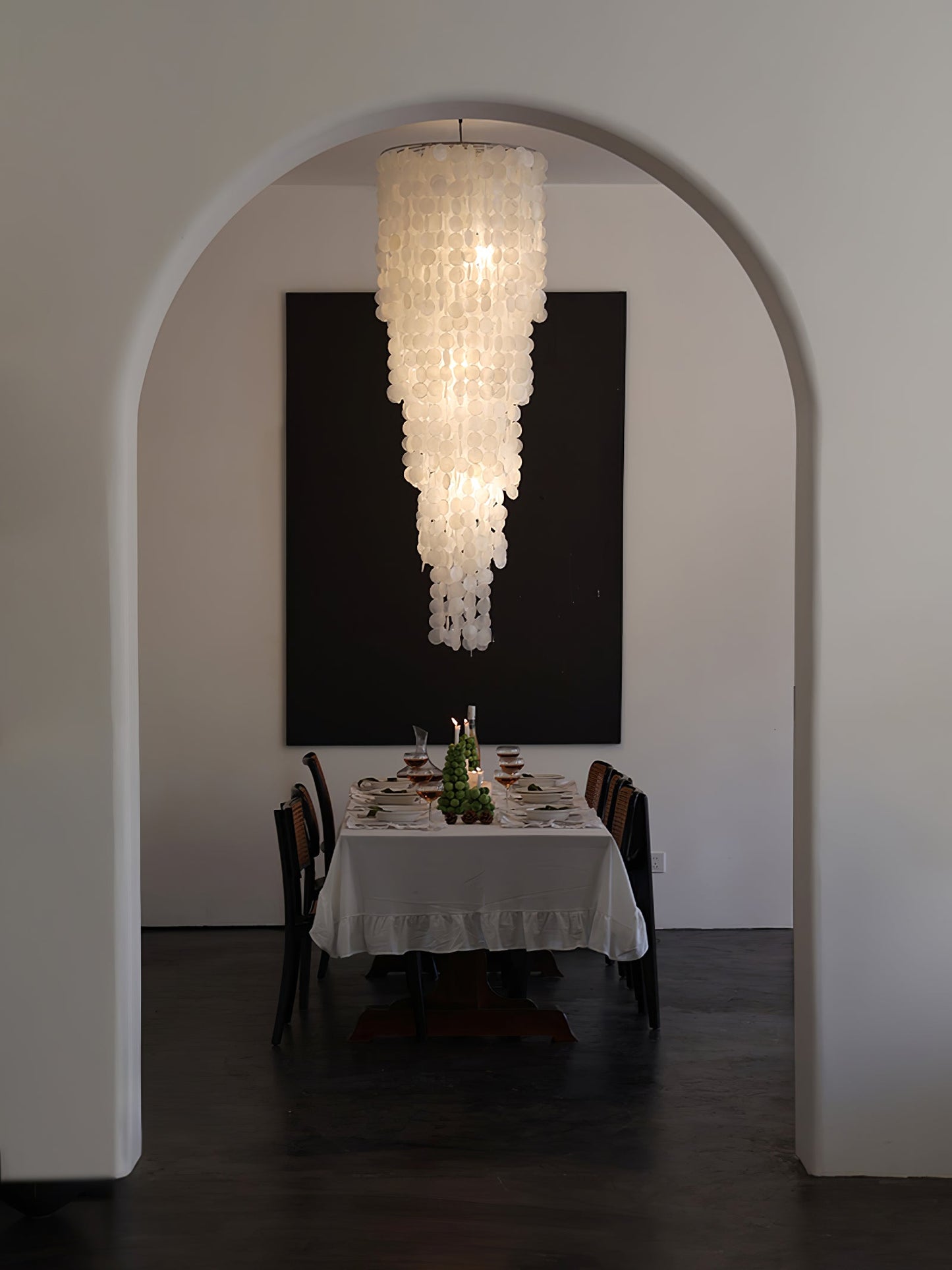 Nerida Shell Chandelier - Elegant Design with Adjustable Height & LED
