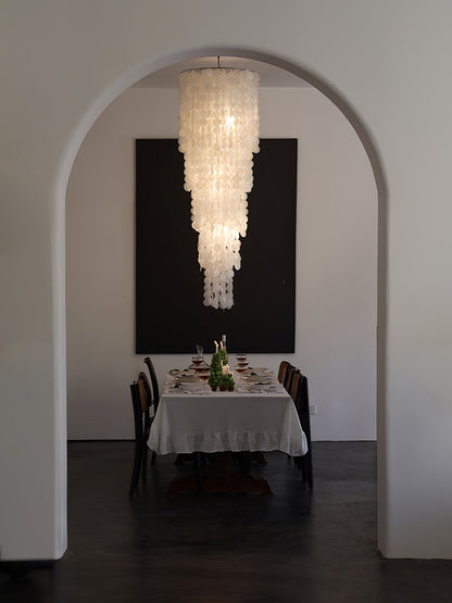 Nerida Shell Chandelier - Elegant Design with Adjustable Height & LED
