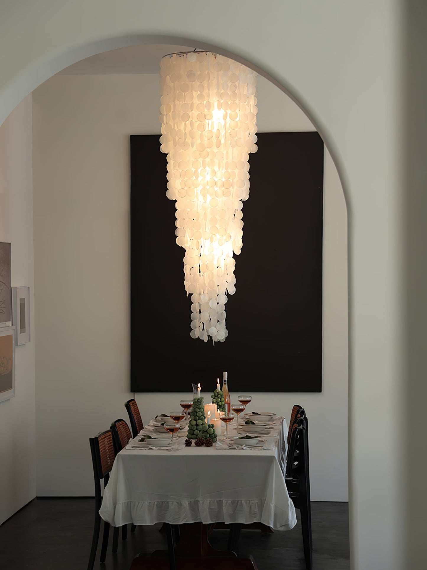 Nerida Shell Chandelier - Elegant Design with Adjustable Height & LED