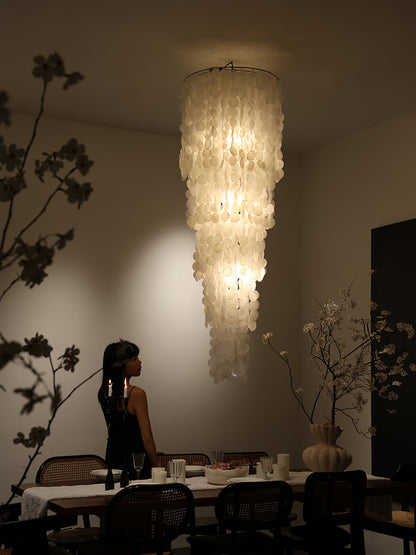 Nerida Shell Chandelier - Elegant Design with Adjustable Height & LED