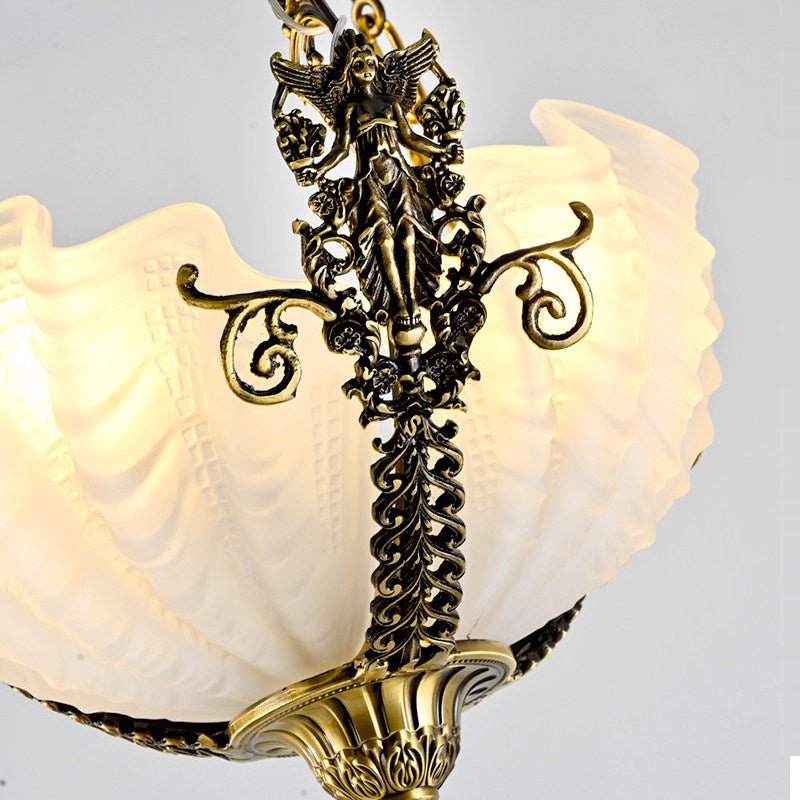 Nerina Brass Chandelier - Elegant Design with Adjustable Height & 6 Li