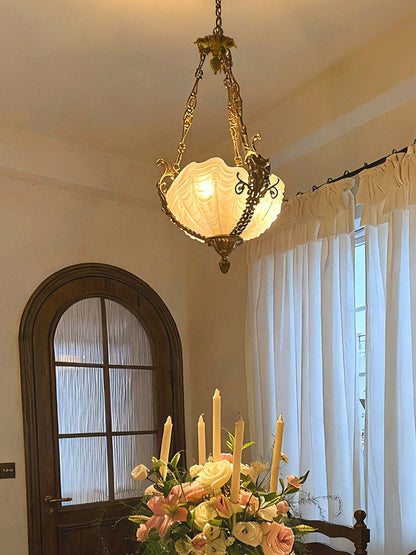 Nerina Brass Chandelier - Elegant Design with Adjustable Height & 6 Li