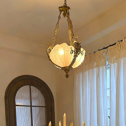 Nerina Brass Chandelier - Elegant Design with Adjustable Height & 6 Li