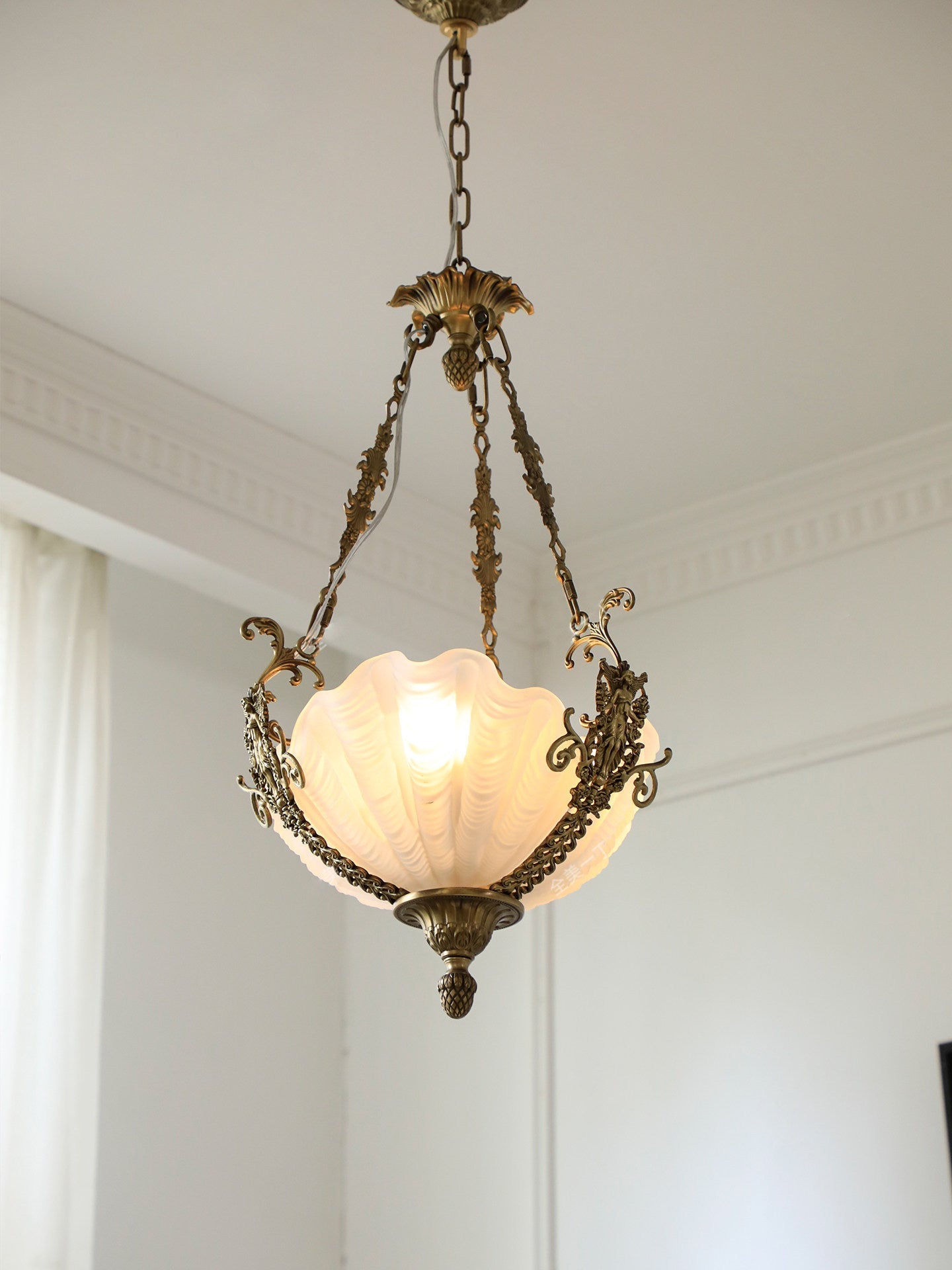 Nerina Brass Chandelier - Elegant Design with Adjustable Height & 6 Li