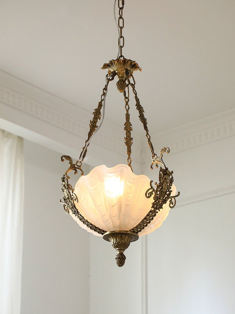 Nerina Brass Chandelier - Elegant Design with Adjustable Height & 6 Li