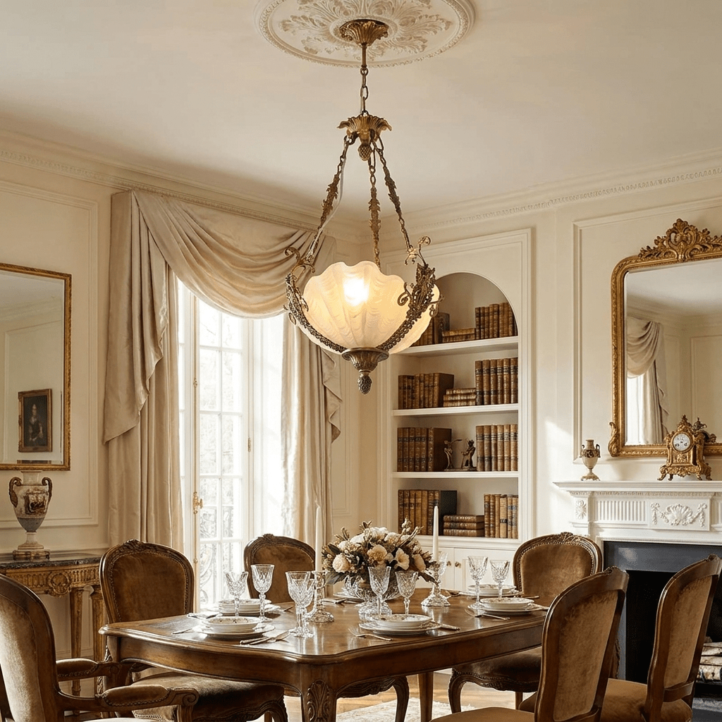 Nerina Brass Chandelier - Elegant Design with Adjustable Height & 6 Li