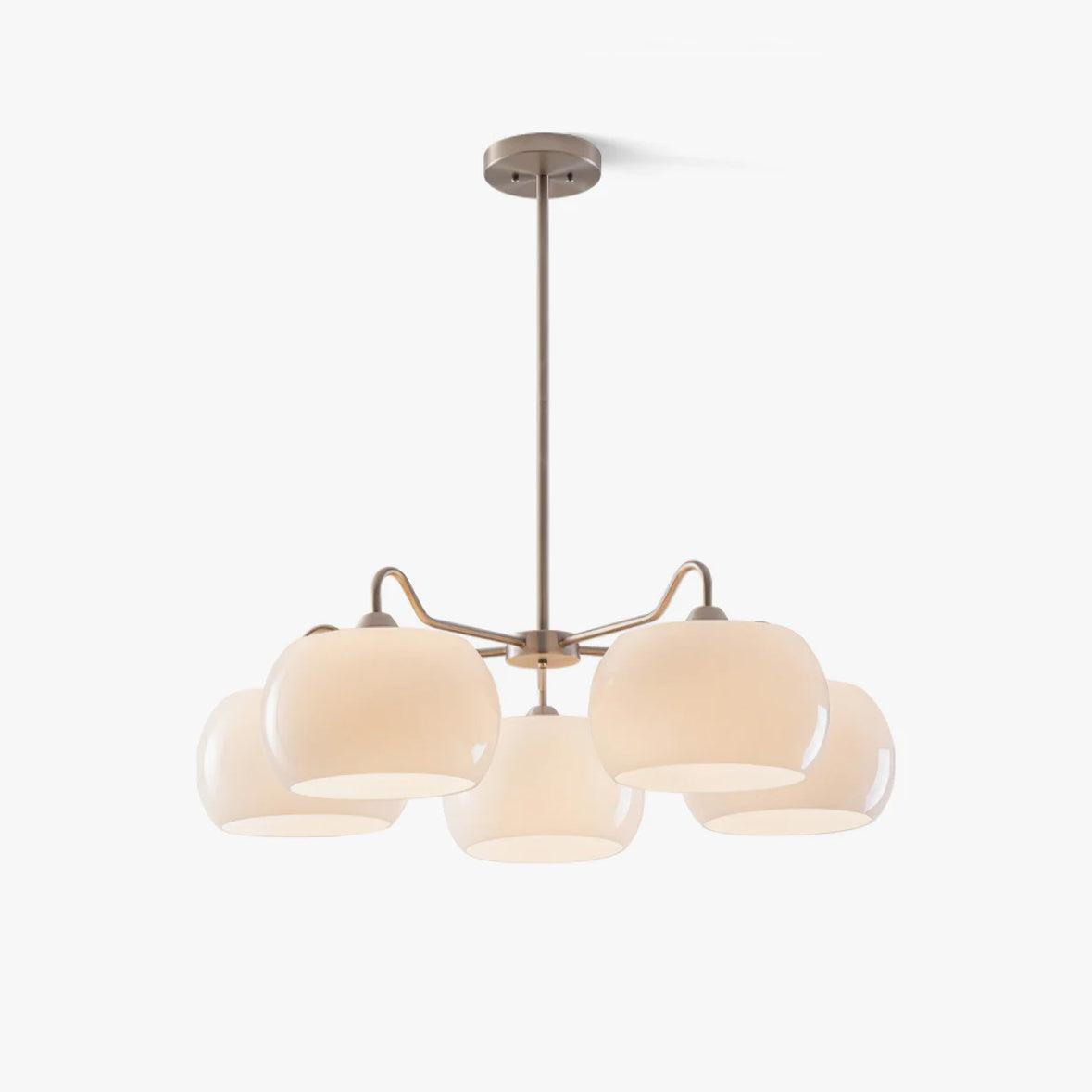 Nickel Persimmon Chandelier - Elegant Design with Adjustable Height &