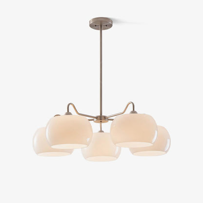 Nickel Persimmon Chandelier - Elegant Design with Adjustable Height &