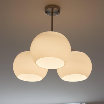 Nickel Persimmon Chandelier - Elegant Design with Adjustable Height &