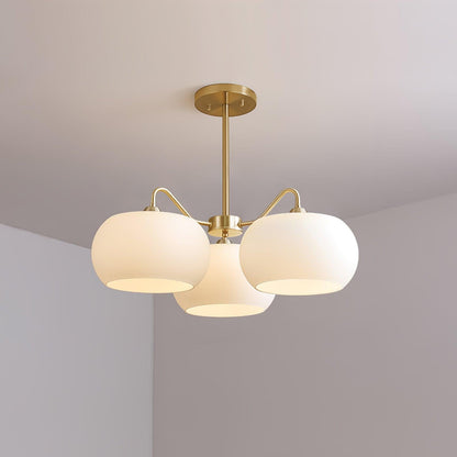 Nickel Persimmon Chandelier - Elegant Design with Adjustable Height &