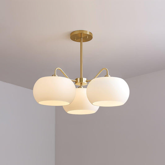 Nickel Persimmon Chandelier - Elegant Design with Adjustable Height &