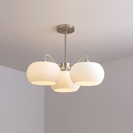 Nickel Persimmon Chandelier - Elegant Design with Adjustable Height &