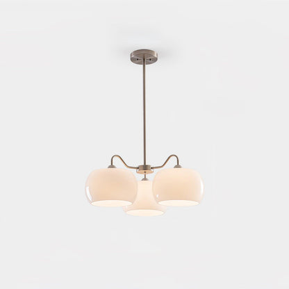 Nickel Persimmon Chandelier - Elegant Design with Adjustable Height &