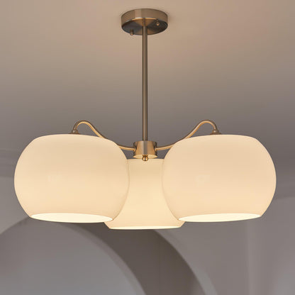 Nickel Persimmon Chandelier - Elegant Design with Adjustable Height &