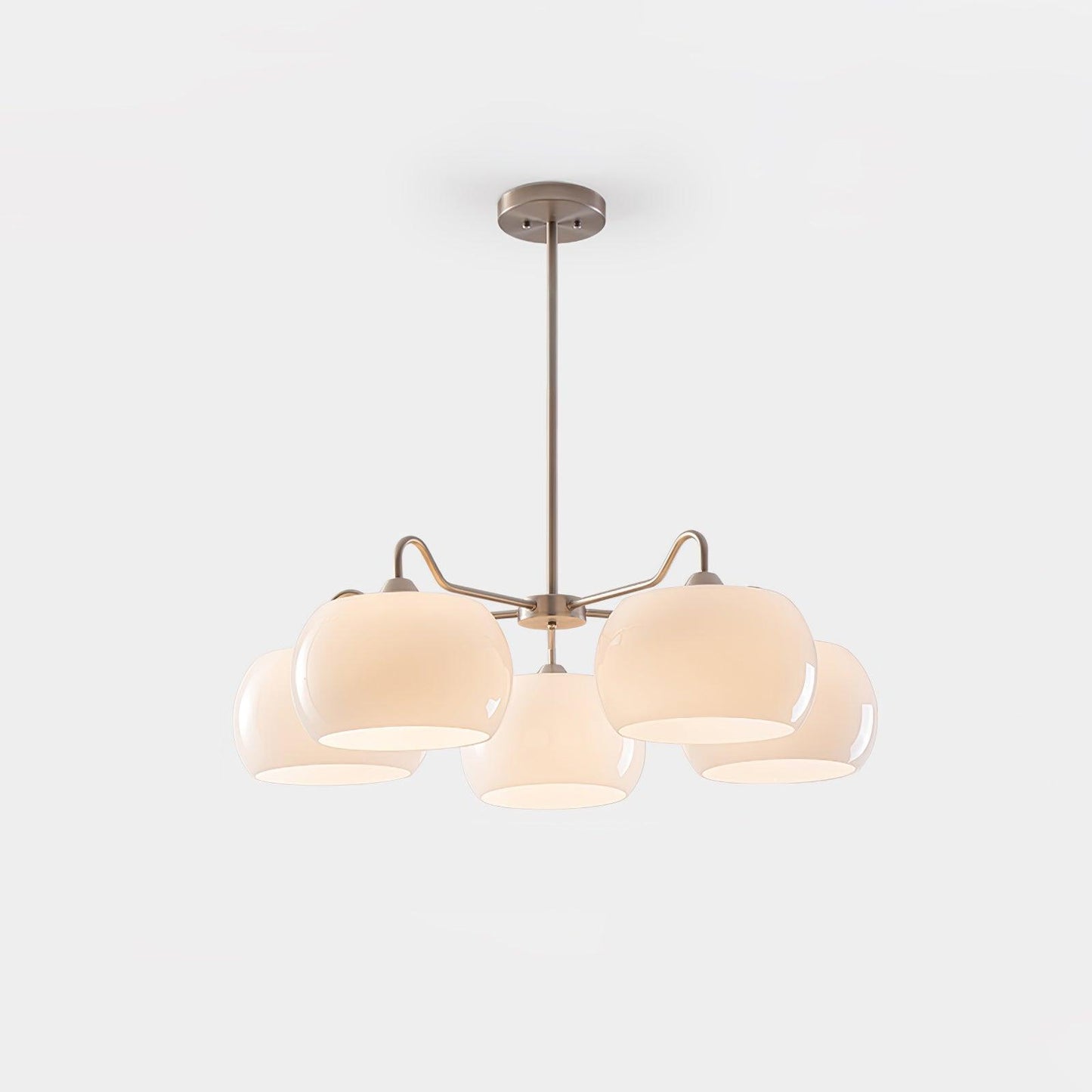 Nickel Persimmon Chandelier - Elegant Design with Adjustable Height &