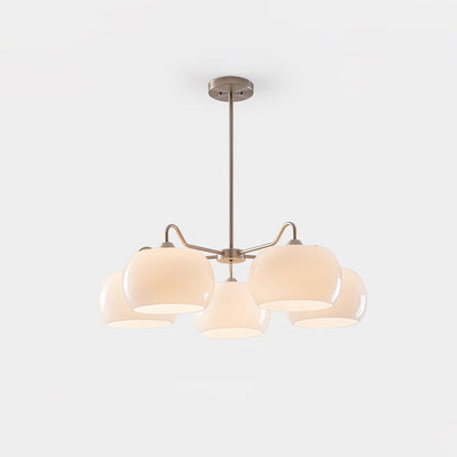 Nickel Persimmon Chandelier - Elegant Design with Adjustable Height &
