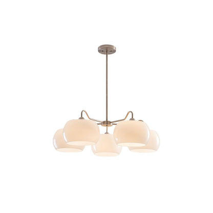 Nickel Persimmon Chandelier - Elegant Design with Adjustable Height &