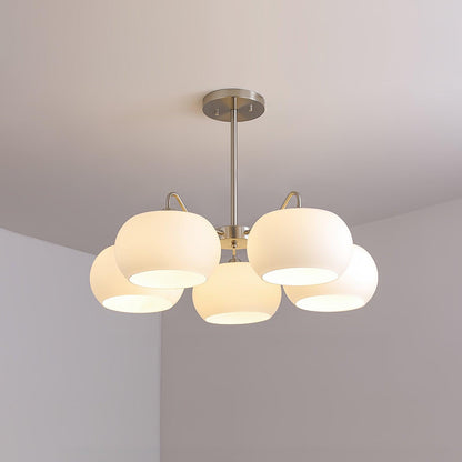 Nickel Persimmon Chandelier - Elegant Design with Adjustable Height &