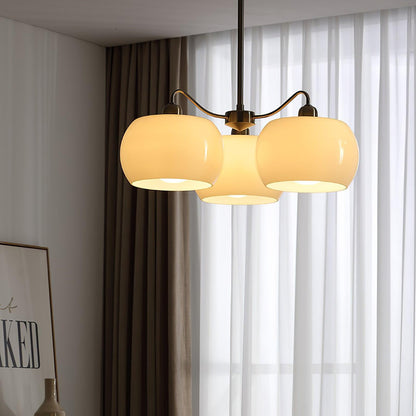 Nickel Persimmon Chandelier - Elegant Design with Adjustable Height &