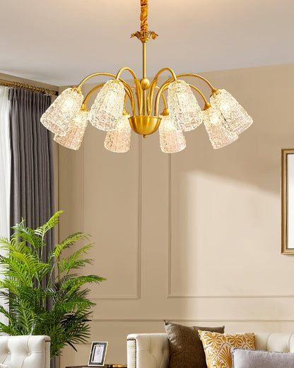 Nikoll Crystal Chandelier - Elegant Lighting with Adjustable Brightnes