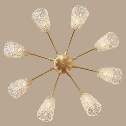 Nikoll Crystal Chandelier - Elegant Lighting with Adjustable Brightnes