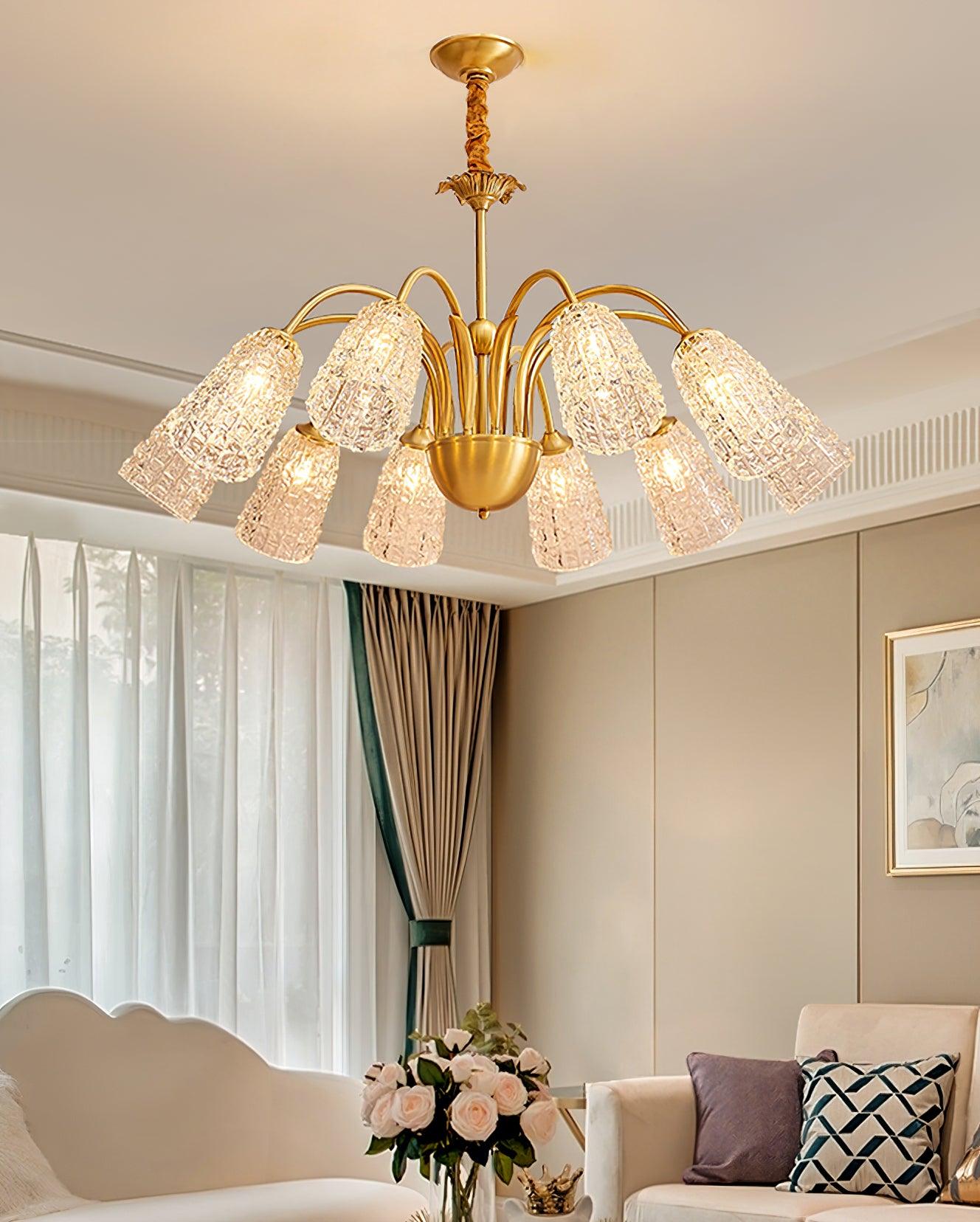 Nikoll Crystal Chandelier - Elegant Lighting with Adjustable Brightnes